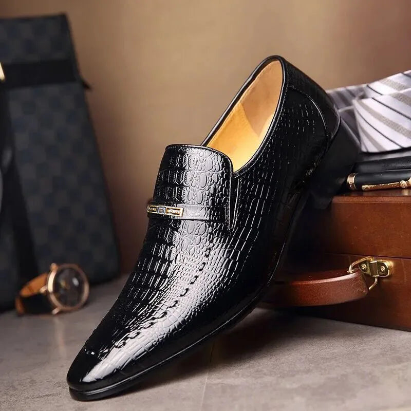 Luxe Embossed Leather Loafers – Entirely Simple